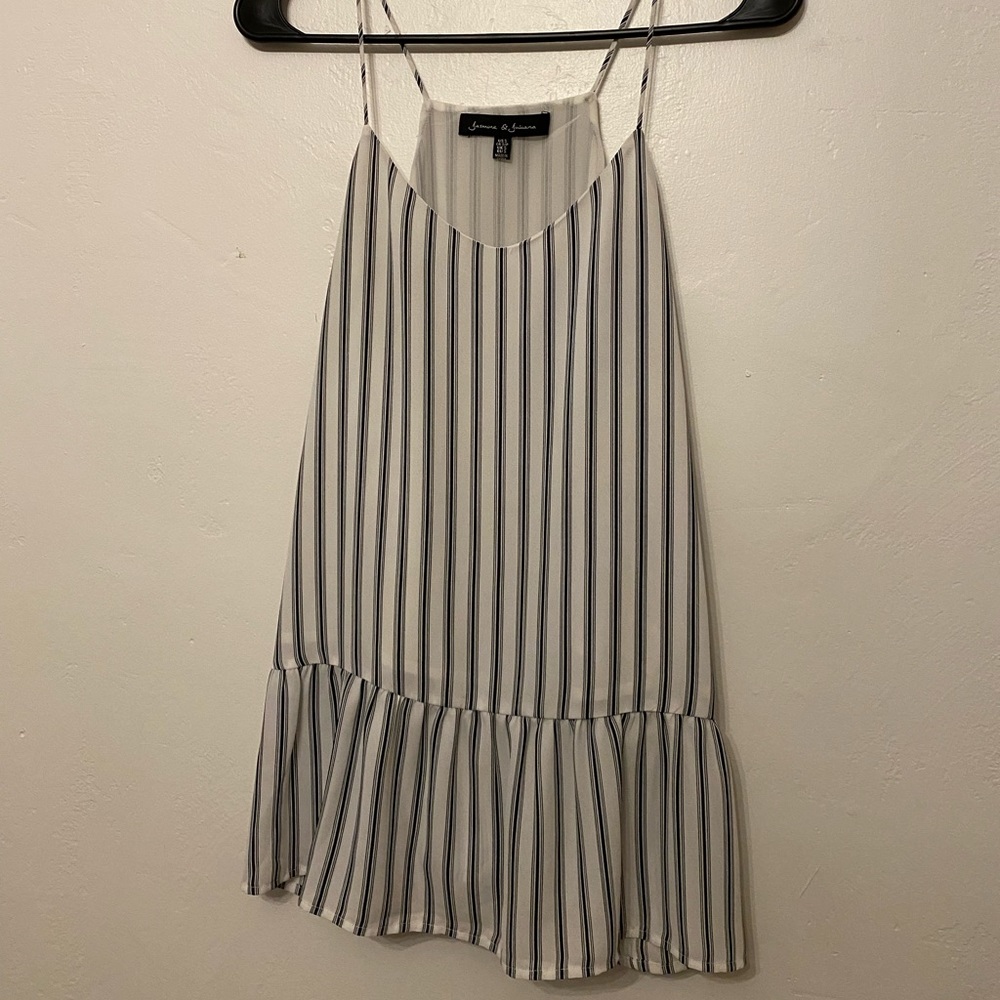 Black & white striped tank top